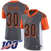 Wholesale Cheap Nike Bengals #30 Jessie Bates III Silver Men's Stitched NFL Limited Inverted Legend 100th Season Jersey