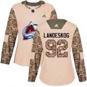 Wholesale Cheap Adidas Avalanche #92 Gabriel Landeskog Camo Authentic 2017 Veterans Day Women's Stitched NHL Jersey