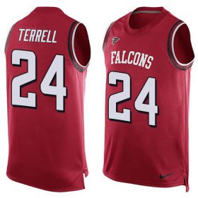 Wholesale Cheap Nike Falcons #24 A.J. Terrell Red Team Color Men\'s Stitched NFL Limited Tank Top Jersey