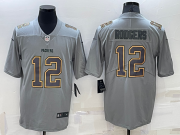 Wholesale Men's Green Bay Packers #12 Aaron Rodgers Grey Atmosphere Fashion 2022 Vapor Untouchable Stitched Limited Jersey