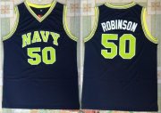 Wholesale Cheap Men's San Antonio Spurs #50 David Robinson The Admiral Soul Navy Swingman Stitched NBA Jersey
