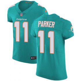 Wholesale Cheap Nike Dolphins #11 DeVante Parker Aqua Green Team Color Men\'s Stitched NFL Vapor Untouchable Elite Jersey