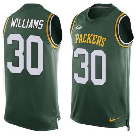 Wholesale Cheap Nike Packers #30 Jamaal Williams Green Team Color Men\'s Stitched NFL Limited Tank Top Jersey
