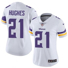 Wholesale Cheap Nike Vikings #21 Mike Hughes White Women\'s Stitched NFL Vapor Untouchable Limited Jersey