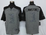 Wholesale Cheap Nike Buccaneers #3 Jameis Winston Gray Men's Stitched NFL Limited Gridiron Gray Jersey