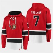 Wholesale Cheap Men's Ottawa Senators #7 Brady Tkachuk Red Ageless Must-Have Lace-Up Pullover Hoodie