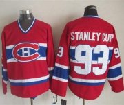 Wholesale Cheap Canadiens #93 Stanley Cup Red CCM Throwback Stitched NHL Jersey