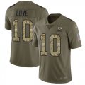 Wholesale Cheap Nike Packers #10 Jordan Love Olive/Camo Men's Stitched NFL Limited 2017 Salute To Service Jersey