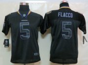 Wholesale Cheap Nike Ravens #5 Joe Flacco Lights Out Black Youth Stitched NFL Elite Jersey