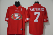 Wholesale Cheap Men's San Francisco 49ers #7 Colin Kaepernick Red 2020 Big Logo Number Vapor Untouchable Stitched NFL Nike Fashion Limited Jersey