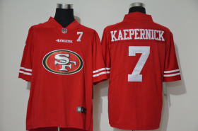 Wholesale Cheap Men\'s San Francisco 49ers #7 Colin Kaepernick Red 2020 Big Logo Number Vapor Untouchable Stitched NFL Nike Fashion Limited Jersey
