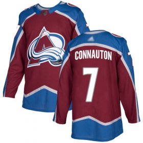 Wholesale Cheap Adidas Avalanche #7 Kevin Connauton Burgundy Home Authentic Stitched NHL Jersey