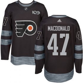 Wholesale Cheap Adidas Flyers #47 Andrew MacDonald Black 1917-2017 100th Anniversary Stitched NHL Jersey