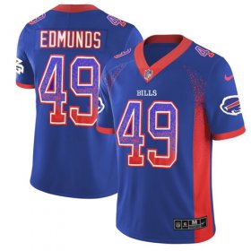 Wholesale Cheap Nike Bills #49 Tremaine Edmunds Royal Blue Team Color Men\'s Stitched NFL Limited Rush Drift Fashion Jersey
