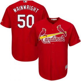 Wholesale Cheap Cardinals #50 Adam Wainwright Red Cool Base Stitched Youth MLB Jersey