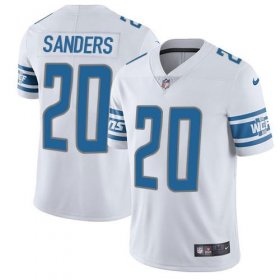 Wholesale Cheap Nike Lions #20 Barry Sanders White Men\'s Stitched NFL Vapor Untouchable Limited Jersey