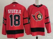 Wholesale Cheap Men's Ottawa Senators #18 Tim Stutzle Red 2021 Reverse Retro Authentic Jersey