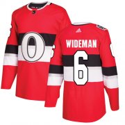 Wholesale Cheap Adidas Senators #6 Chris Wideman Red Authentic 2017 100 Classic Stitched NHL Jersey