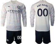Wholesale Cheap 2021 Men Manchester city away long sleeve custom soccer jerseys