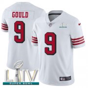 Wholesale Cheap Nike 49ers #9 Robbie Gould White Super Bowl LIV 2020 Rush Men's Stitched NFL Vapor Untouchable Limited Jersey