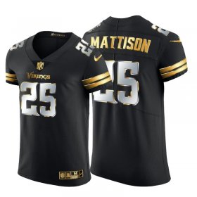Wholesale Cheap Minnesota Vikings #25 Alexander Mattison Men\'s Nike Black Edition Vapor Untouchable Elite NFL Jersey