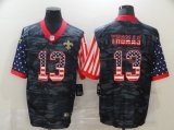 Wholesale Cheap Men's New Orleans Saints #13 Michael Thomas USA Camo 2020 Salute To Service Stitched NFL Nike Limited Jersey
