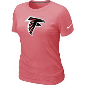 Wholesale Cheap Women\'s Nike Atlanta Falcons Pink Logo T-Shirt