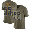 Wholesale Cheap Nike Chargers #55 Junior Seau Olive Men's Stitched NFL Limited 2017 Salute to Service Jersey