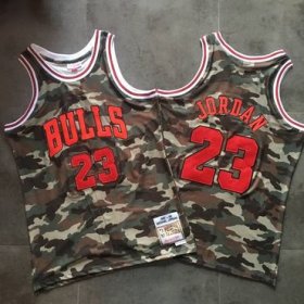 Wholesale Cheap Bulls #23 Michael Jordan Camo 1997-98 Hardwood Classics Jersey