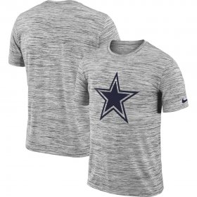Wholesale Cheap Dallas Cowboys Nike Sideline Legend Velocity Travel Performance T-Shirt Heathered Black