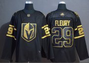 Wholesale Cheap Adidas Golden Knights #29 Marc-Andre Fleury Black/Gold Authentic Stitched NHL Jersey