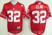 Wholesale Cheap Wisconsin Badgers #32 John Clay Red Jersey