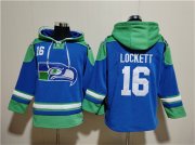 Cheap Men's Seattle Seahawks #16 Tyler Lockett Ageless Must-Have Lace-Up Pullover Hoodie
