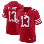 Wholesale Cheap Men's San Francisco 49ers #13 Brock Purdy Red Stitched Game Football Jersey