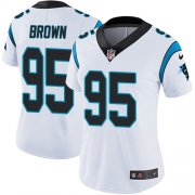 Wholesale Cheap Nike Panthers #95 Derrick Brown White Women's Stitched NFL Vapor Untouchable Limited Jersey