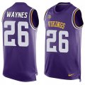 Wholesale Cheap Nike Vikings #26 Trae Waynes Purple Team Color Men's Stitched NFL Limited Tank Top Jersey