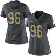 Wholesale Cheap Nike Broncos #96 Shelby Harris Black Women's Stitched NFL Limited 2016 Salute to Service Jersey
