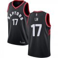 Wholesale Cheap Men's #17 Jeremy Lin Black Authentic Jersey - Toronto Raptors #17 Statement Edition Basketball