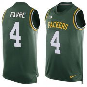 Wholesale Cheap Nike Packers #4 Brett Favre Green Team Color Men's Stitched NFL Limited Tank Top Jersey