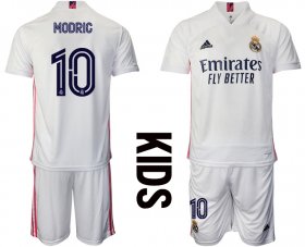 Wholesale Cheap Youth 2020-2021 club Real Madrid home 10 white Soccer Jerseys