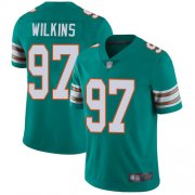 Wholesale Cheap Nike Dolphins #97 Christian Wilkins Aqua Green Alternate Men's Stitched NFL Vapor Untouchable Limited Jersey