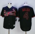 Wholesale Cheap Cardinals #4 Yadier Molina Black New Cool Base Fashion Stitched MLB Jersey