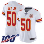 Wholesale Cheap Nike Chiefs #50 Willie Gay Jr. White Women's Stitched NFL 100th Season Vapor Untouchable Limited Jersey