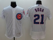 Wholesale Cheap Cubs #21 Sammy Sosa White Flexbase Authentic Collection Stitched MLB Jersey