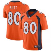 Wholesale Cheap Nike Broncos #80 Jake Butt Orange Team Color Men's Stitched NFL Vapor Untouchable Limited Jersey