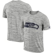 Wholesale Cheap Seattle Seahawks Nike Sideline Legend Velocity Travel Performance T-Shirt Heathered Black