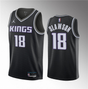 Wholesale Cheap Men's Sacramento Kings #18 Jalen Slawson Black 2023 Draft Statement Edition Stitched Jersey