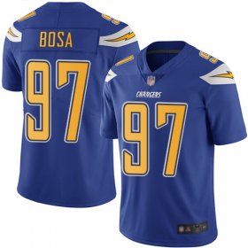 Wholesale Cheap Nike Chargers #97 Joey Bosa Electric Blue Men\'s Stitched NFL Limited Rush Jersey