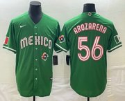 Cheap Men's Mexico Baseball #56 Randy Arozarena 2023 Green World Classic Stitched Jerseys