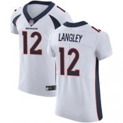 Wholesale Cheap Nike Broncos #12 Brendan Langley White Men's Stitched NFL Vapor Untouchable Elite Jersey